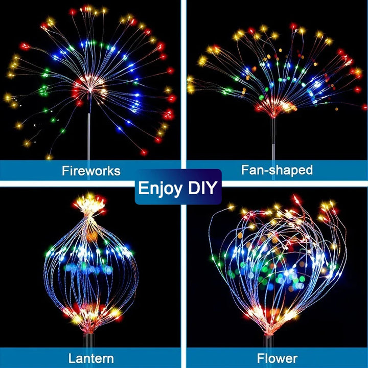 Solar LED Firework Fairy Lights